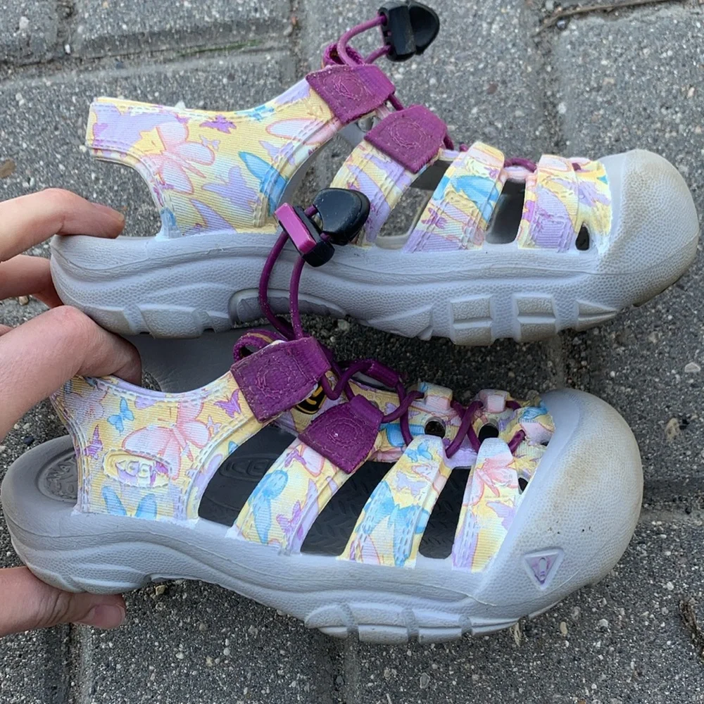 Keen Kids Closed-Toe Sandals in Purple and Pastel Multi